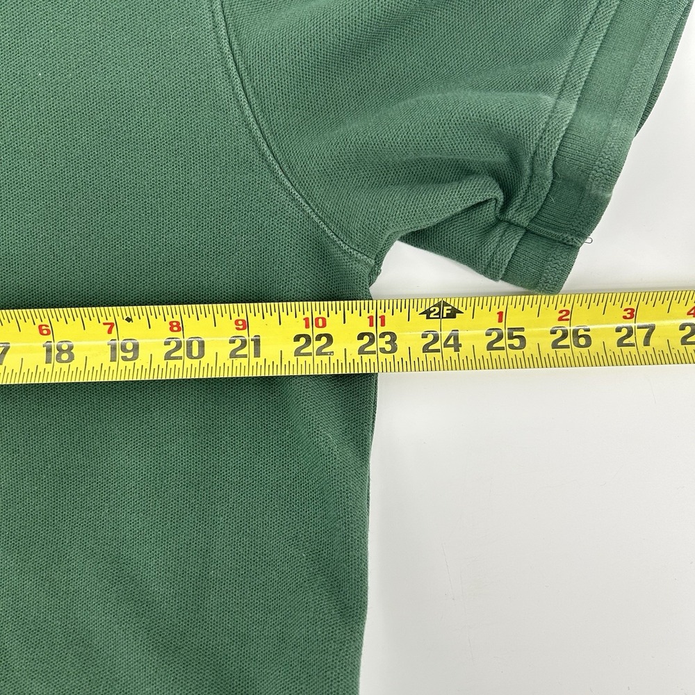 LL Bean Premium Double L Polo Mens L Green Pique Traditional Fit Preppy - Picture 6 of 7